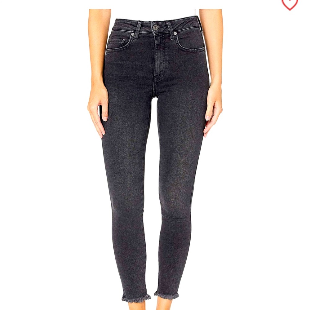 Free People Raw High Rise Jegging, size 25, color black